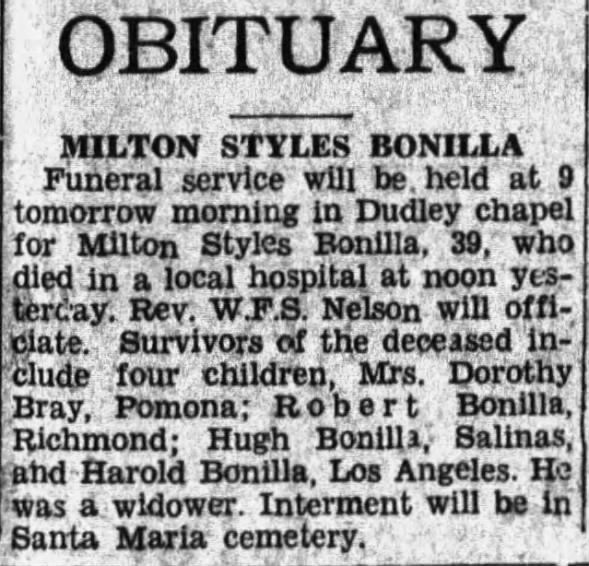Clipping from Santa Maria Times